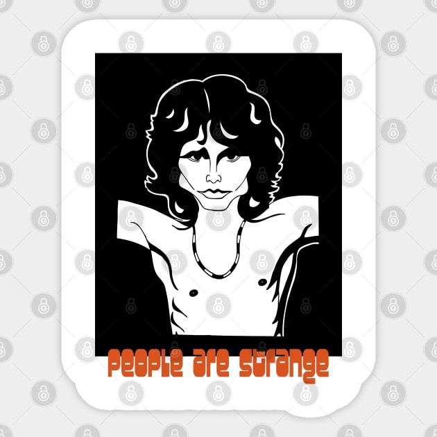 Jim Morrison The Doors fan art Sticker by cartoonistguy